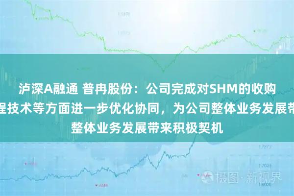 泸深A融通 普冉股份:公司完成对SHM的收购后,将在工程技术等方面进一步优化协同,为公司整体业务发展带来积极契机